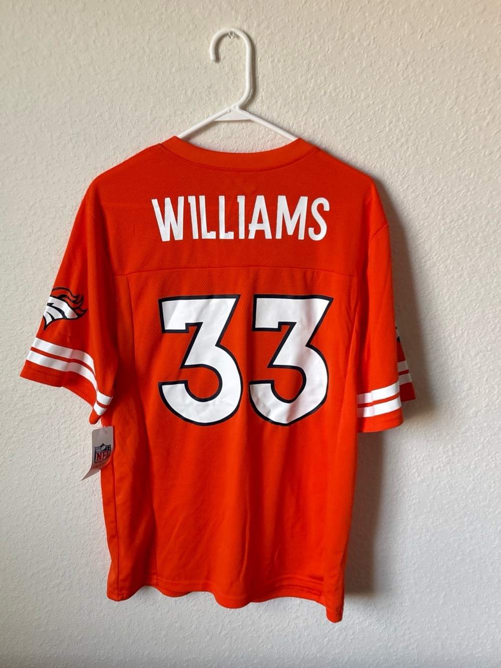 NFL Orange Javonte Williams  #33 Denver Broncos Jersey NWT
